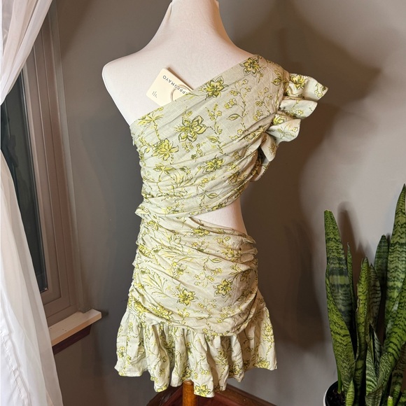 Peppermayo Floral One-Shoulder Mini Dress – Size 4 NWT - Picture 6 of 8